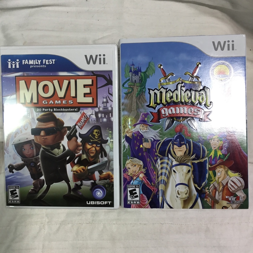 COPY - Wii Movie game, Medieval games, both sealed, NIB